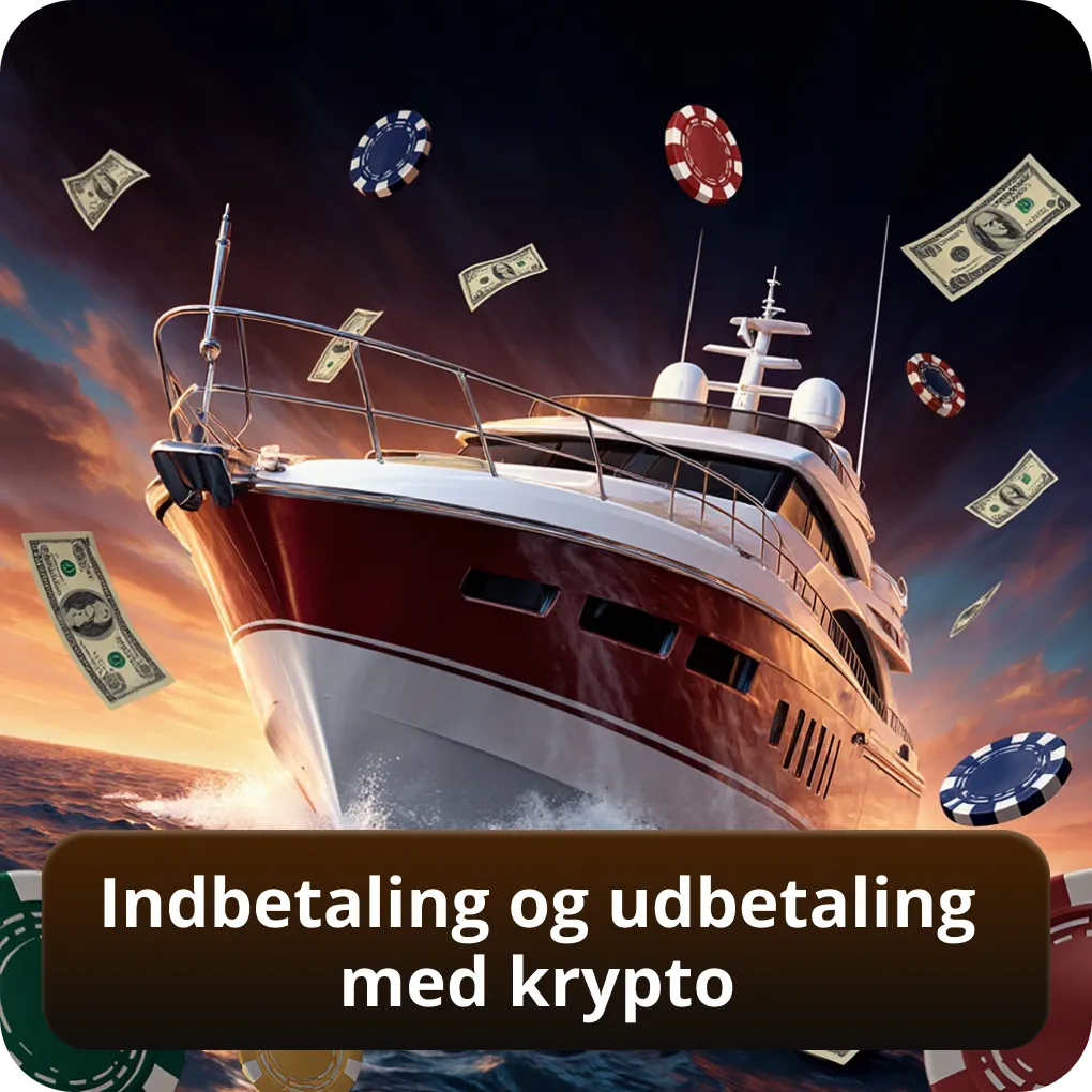 Indbetaling og udbetaling med krypto